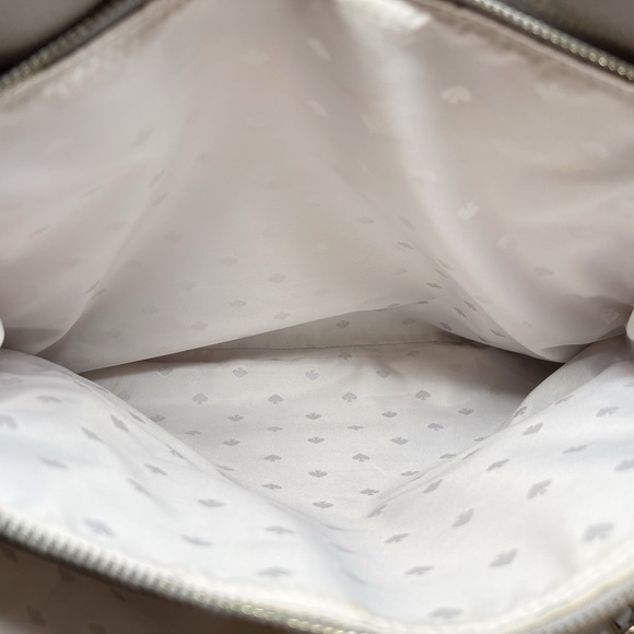 Kate Spade Off White, Black & Grey, Pebbled Leather Satchel Double Handle - Picture 11 of 15